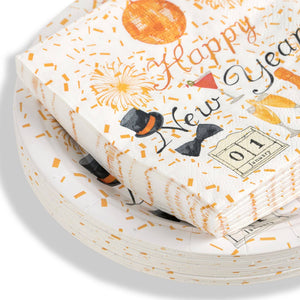 New Year Paper Plates + Napkins | Curated Bundle Option