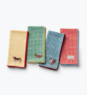 Home Sweet Home Embroidered Cotton Napkins