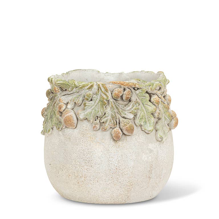 Oak Leaves & Acorns Planter: Small