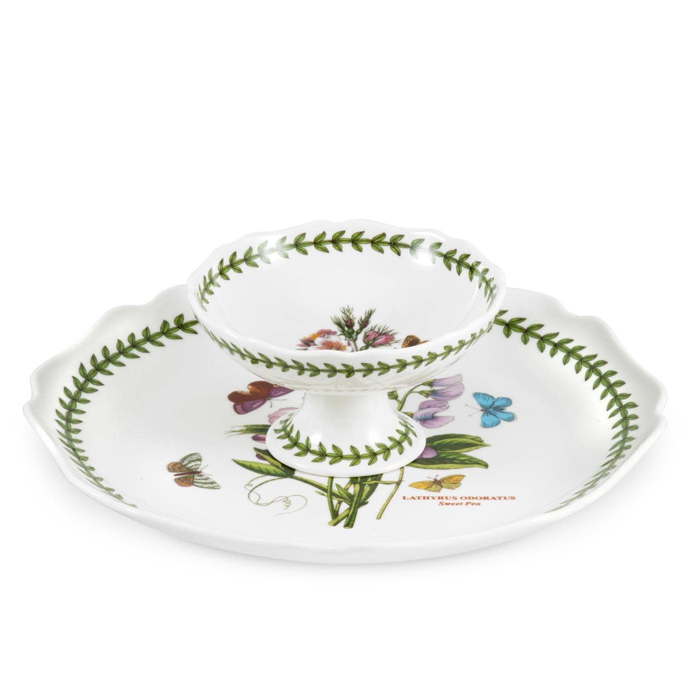 Botanic Garden 2-Piece Chip & Dip: Fine Porcelain / Botanic Garden