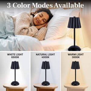 Bell + Howell By Design Rechargeable Scalloped Table Lamp