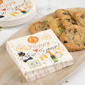 New Year Paper Plates + Napkins | Curated Bundle Option