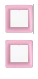 Grosgrain Light Pink Square Dinner Plates