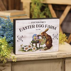 Cottontail's Easter Egg Farm Box Sign