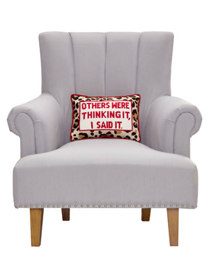 Others Were Thinking It Embroidered Pillow