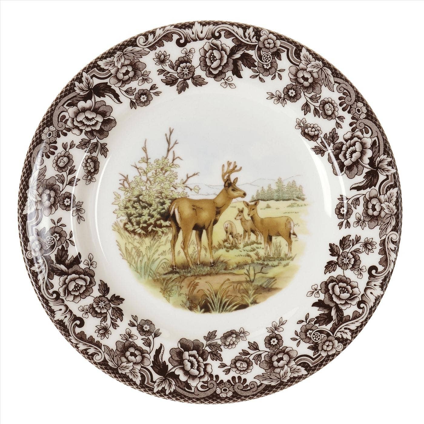 Spode Woodland Salad Plate 8 inch (Mule Deer)