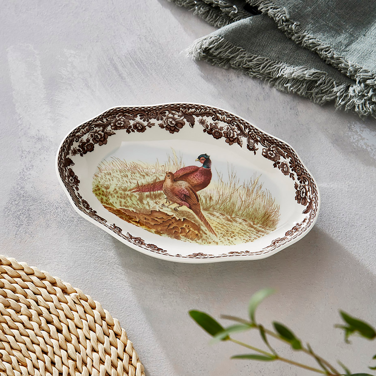 Woodland PHEASANT PICKLE DISH