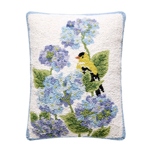 Hydrangea Bird Hook Pillow - Mary Lake Thompson