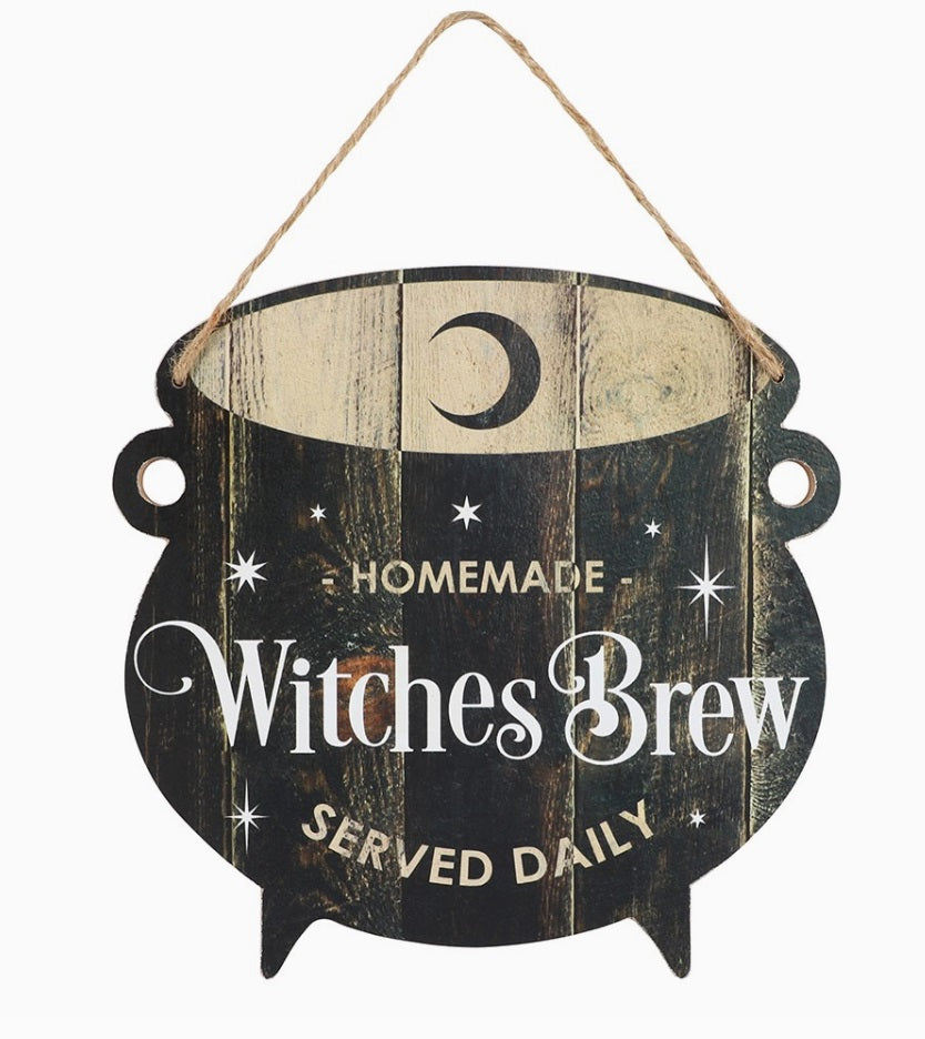 Witches Brew Caudron Hanging Sign