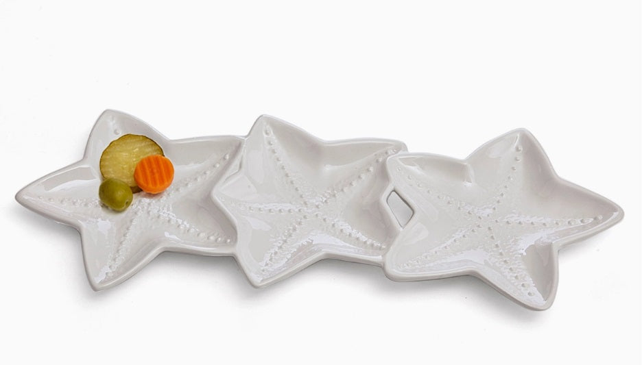 Shell Starfish triple dish