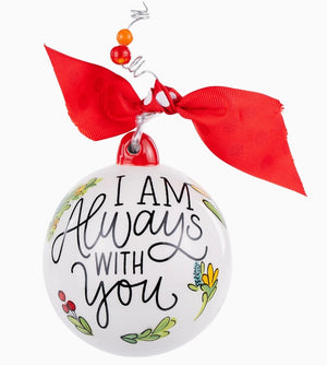 Red Bird Always with You Wreath Ornament