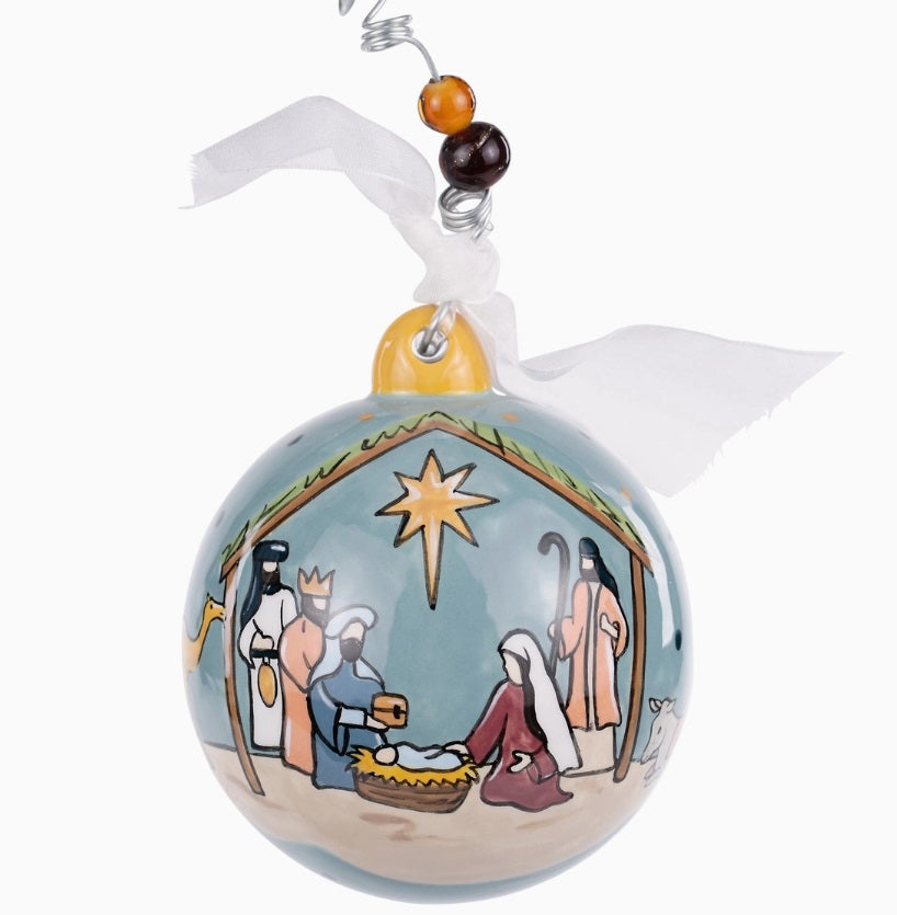 Oh Holy Night Manger Ornament