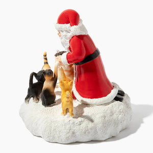 Santa’s Light Of Hope- A Cat’s Christmas Wish Inspirational Collectible Figurine- Helps Feed Shelter Cats in Need -Faire