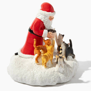 Santa’s Light Of Hope- A Cat’s Christmas Wish Inspirational Collectible Figurine- Helps Feed Shelter Cats in Need -Faire