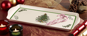 Christmas Tree Large Handled Tray: Melamine / Christmas Tree