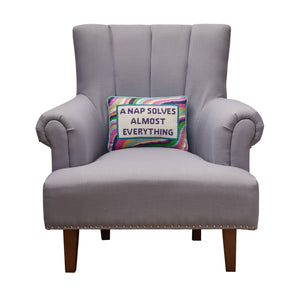 Nap Solves Almost Everything Embroidered Pillow