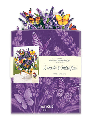 Lavender & Butterflies Pop-up Greeting Cards