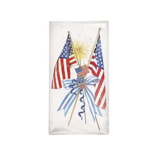 Flag Ribbon Bagged Towel