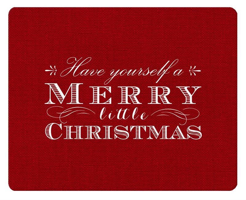 GB8521 - Have yourself a merry little Chirstmas Glass Cutting Board: Small Rectangular 8" by 11"