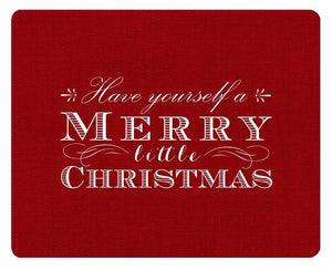 GB8521 - Have yourself a merry little Chirstmas Glass Cutting Board: Small Rectangular 8" by 11"