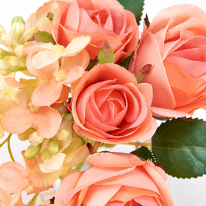 Peach Roses Vase
