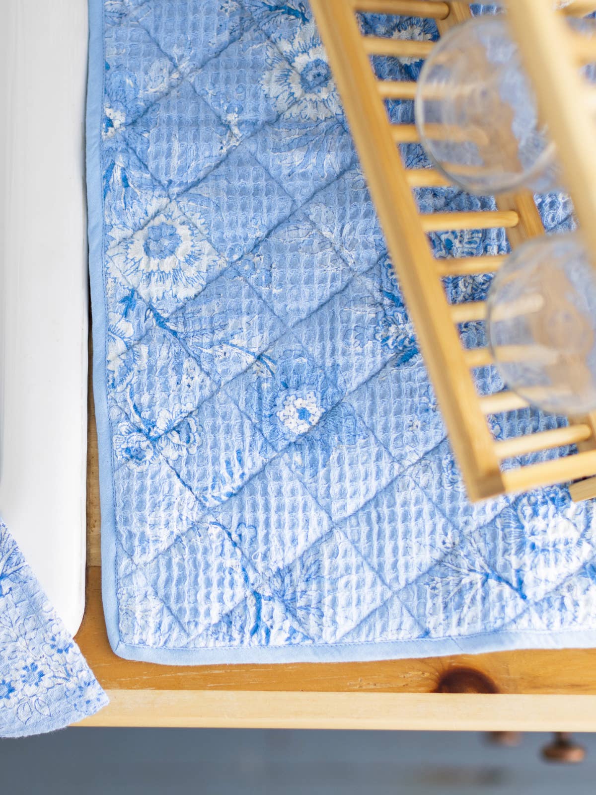 Augustine Drying Mat - Washed Blue