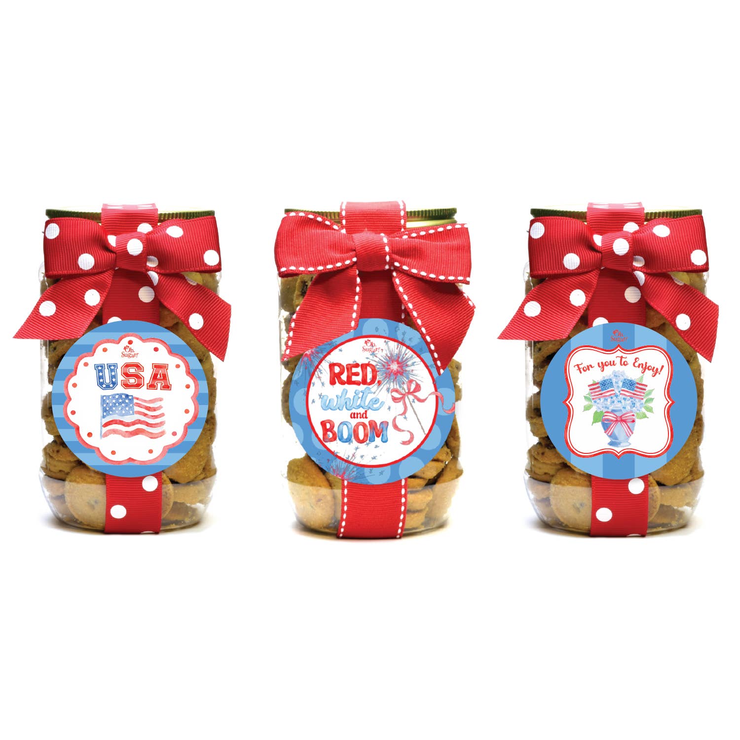 Cookie Jars - USA / 4th of July Asst #3 - Pint: Chocolate Chip