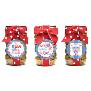 Cookie Jars - USA / 4th of July Asst #3 - Pint: Chocolate Chip