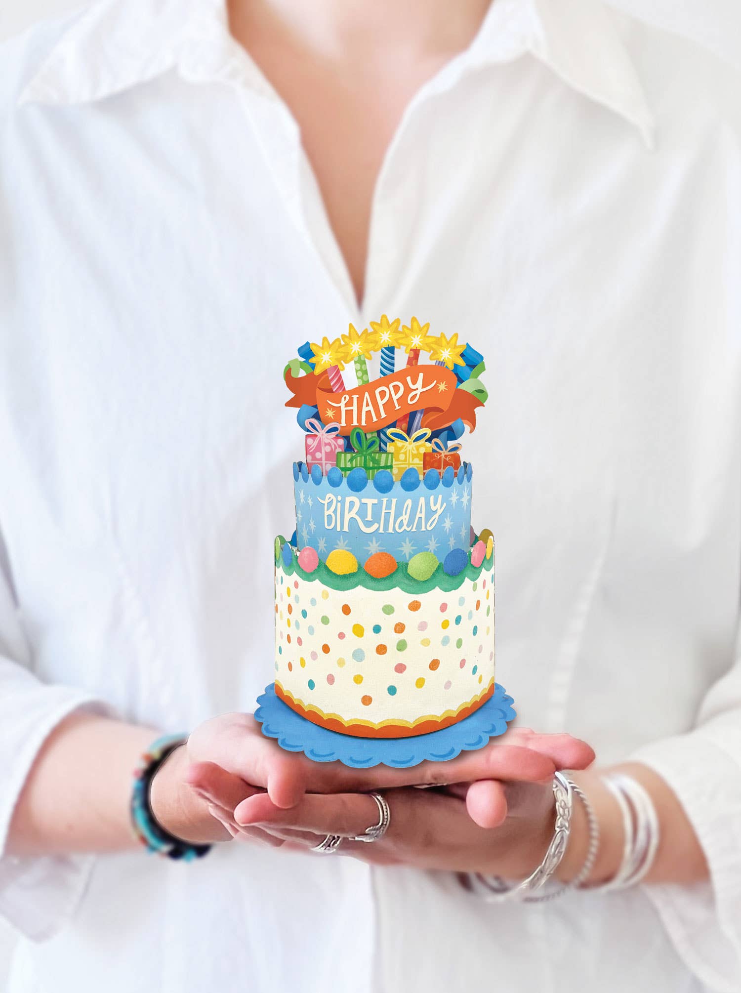 Mini Confetti Birthday Cake ( Mini Pop-up Greeting Cards)