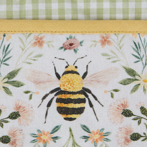 Honey Bee Meadow printed potholder