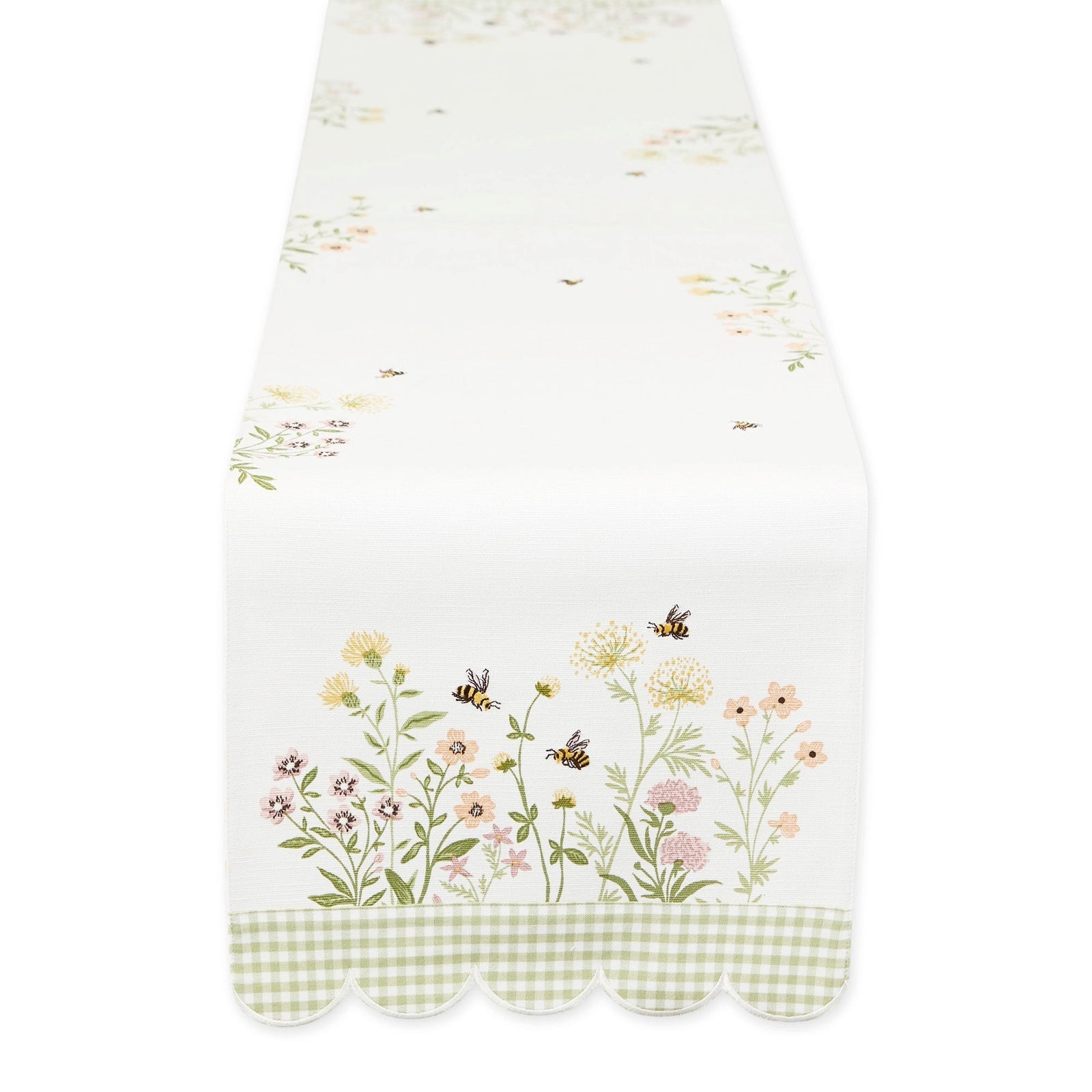 Spring Wildflower embellished table runner