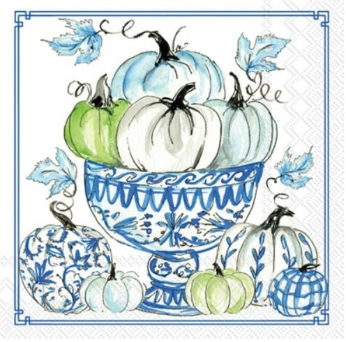 Chinoiserie Pumpkins Cocktail Napkin