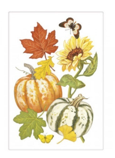 Pumpkin Sunflower Bagged Towel