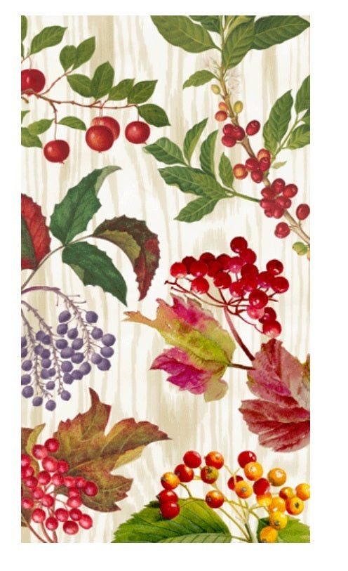 Berry Botanical Taupe Guest Towel