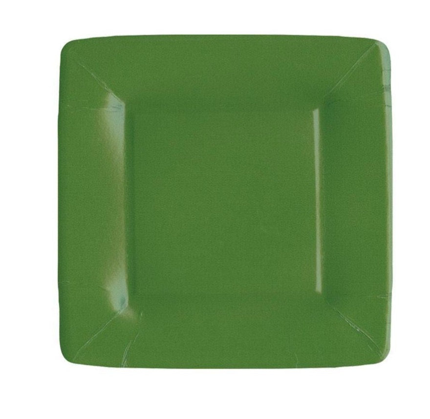 Grosgrain Square Hunter Green Square Salad/Dessert Plates