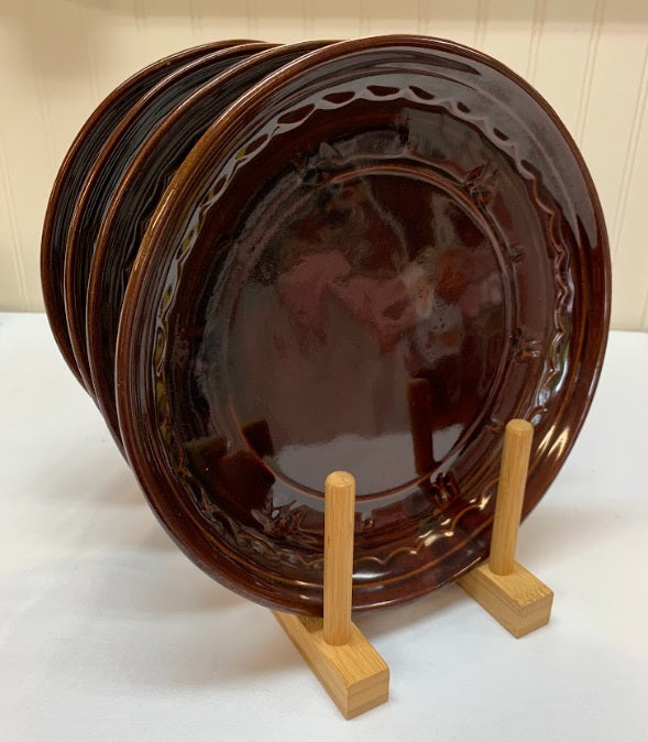 S4 Marcrest Brown Daisy Plates