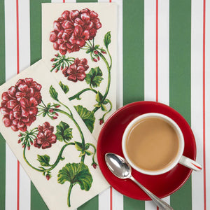 Green and Red Awning Stripe Runner